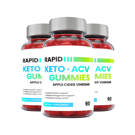 3-Pack Rapid Keto ACV Gummies, Vegan, Fat Burn, Weight Loss Gummies-180 Gummies