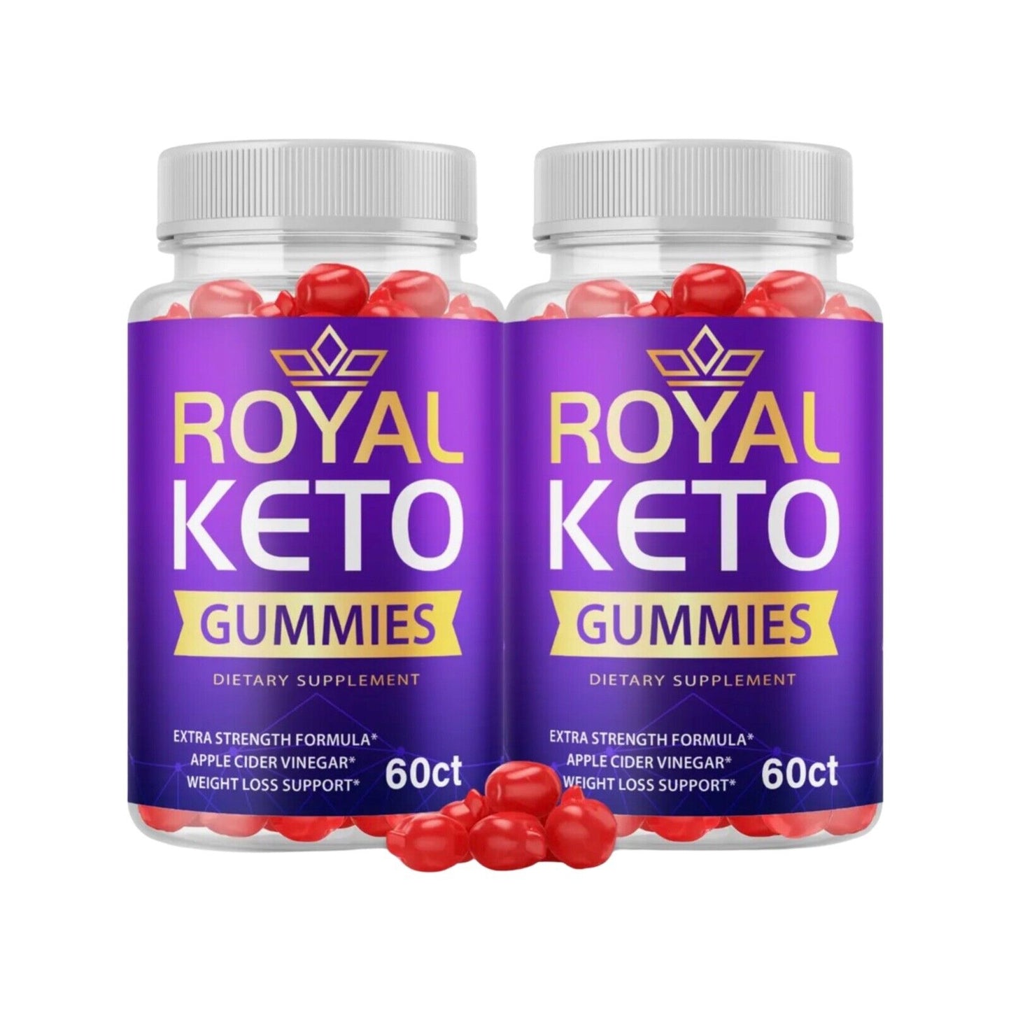 2-Pack Royal Keto Gummies - Advanced Weight Loss, Vegan, Non GMO (120 Gummies)