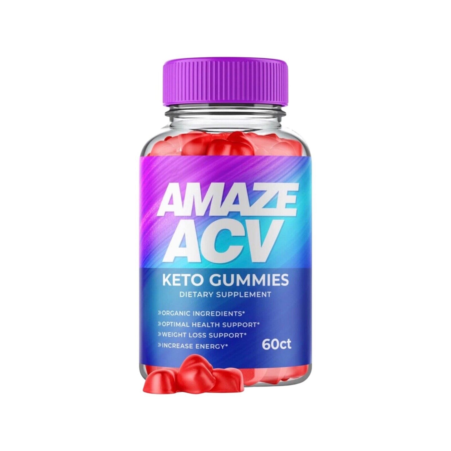 Amaze ACV Keto Gummies - Vegan, Weight Loss Supplement - 60 Gummies