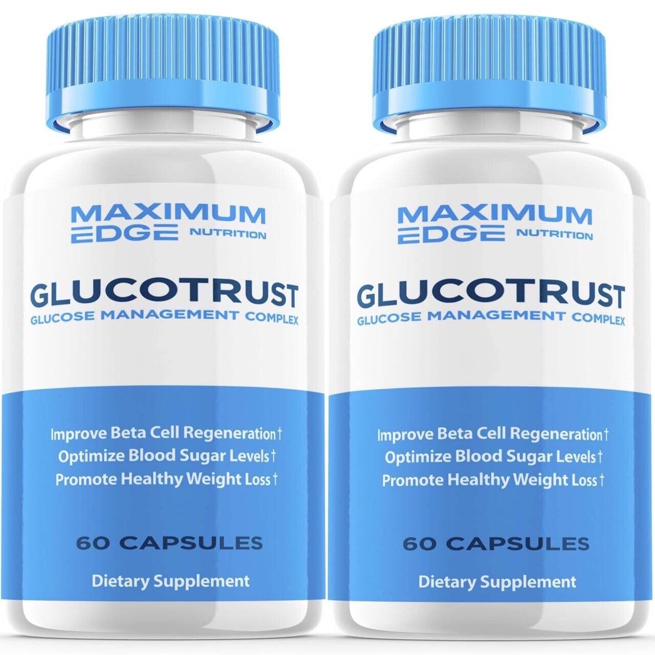 2-Pack Glucotrust Capsules Blood Sugar Support Supplement Glucotrust 120 Capsule
