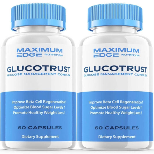 2-Pack Glucotrust Capsules Blood Sugar Support Supplement Glucotrust 120 Capsule