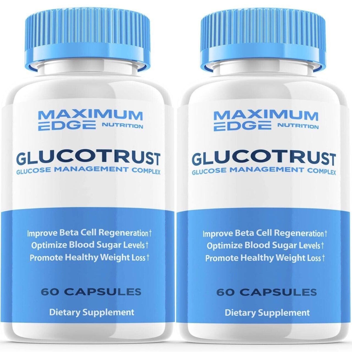 2-Pack Glucotrust Capsules Blood Sugar Support Supplement Glucotrust 120 Capsule