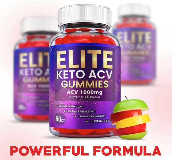 Elite Keto ACV Gummies, Vegan, Advanced Weight Loss (60 Gummies)