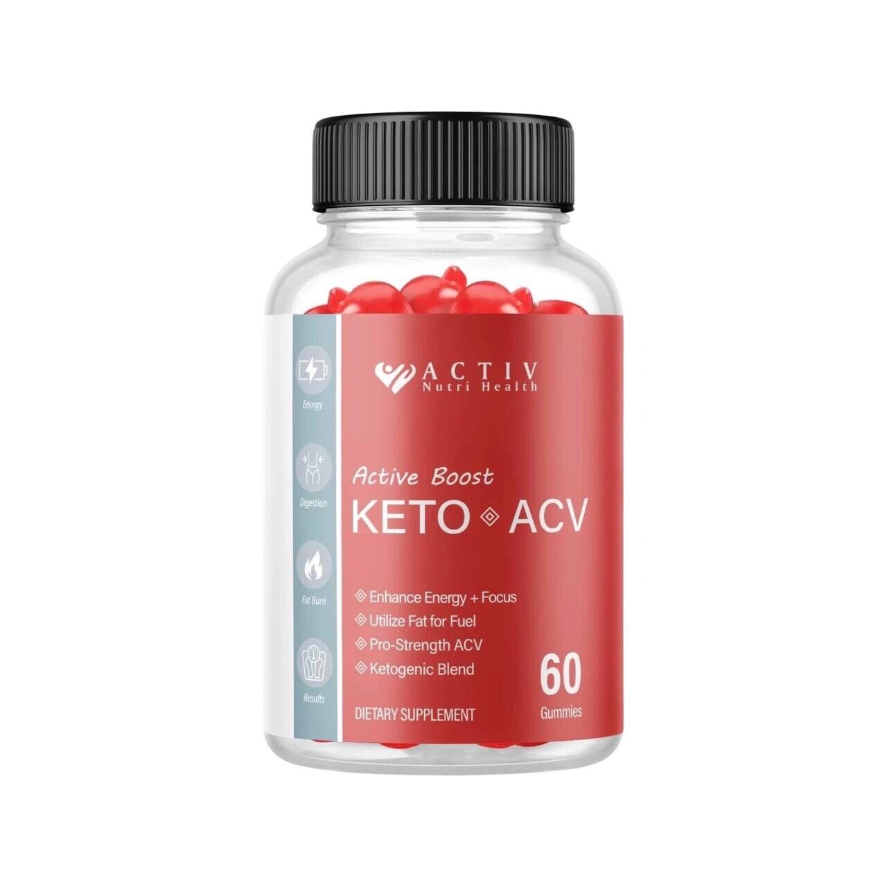 Activ Keto ACV Gummies, Active Boost Keto ACV Supplement (60 Gummies)
