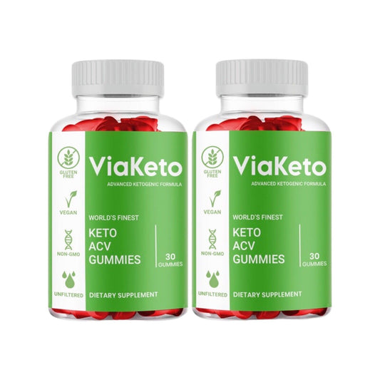 2-Pack Via Keto Gummies Viaketo, Vegan, Apple Cider Vinegar Gummies(120 Gummies)