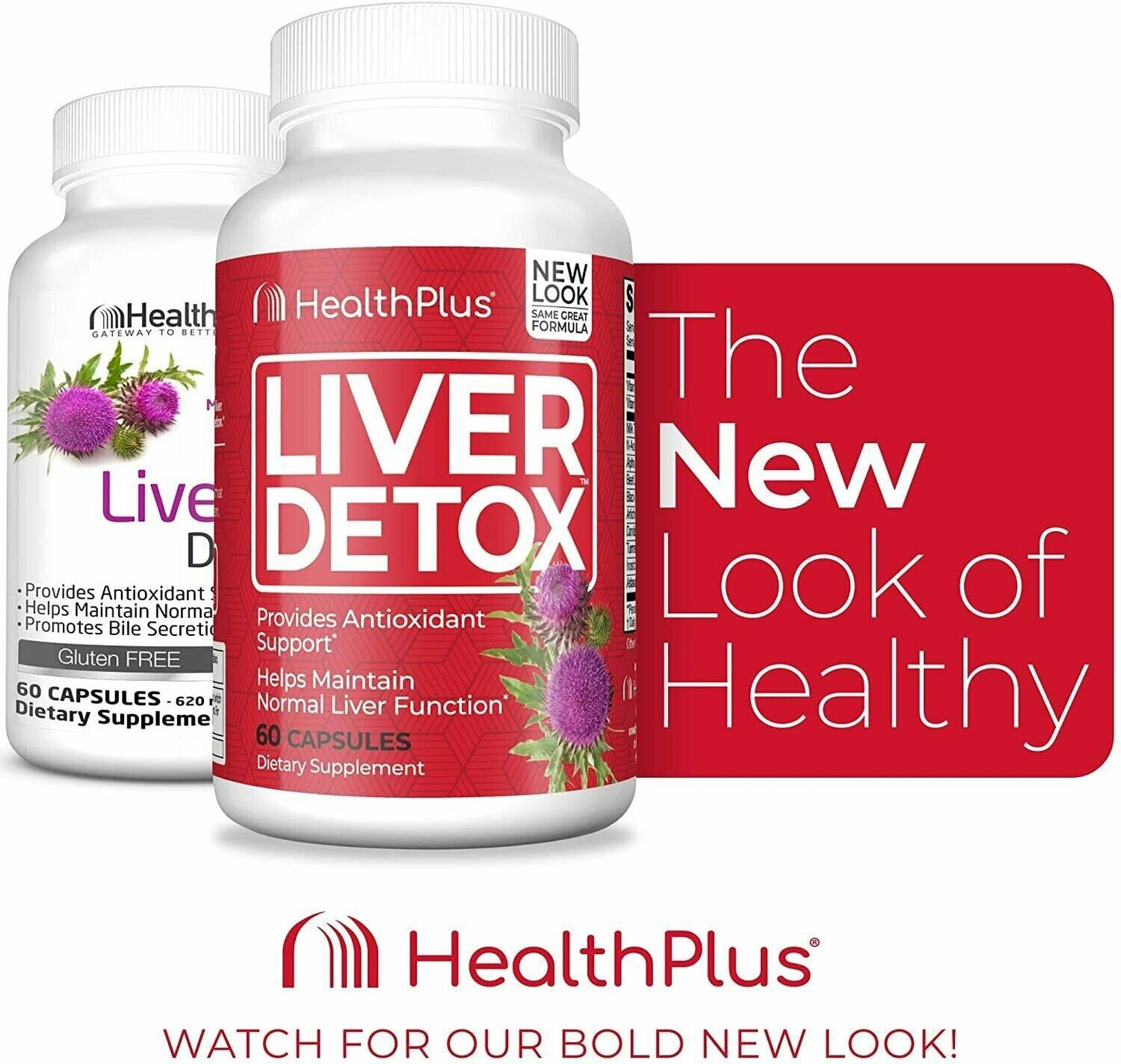 3-Pack Health Plus Liver Detox Cleanse Supports Antioxidant Support-180 Capsules