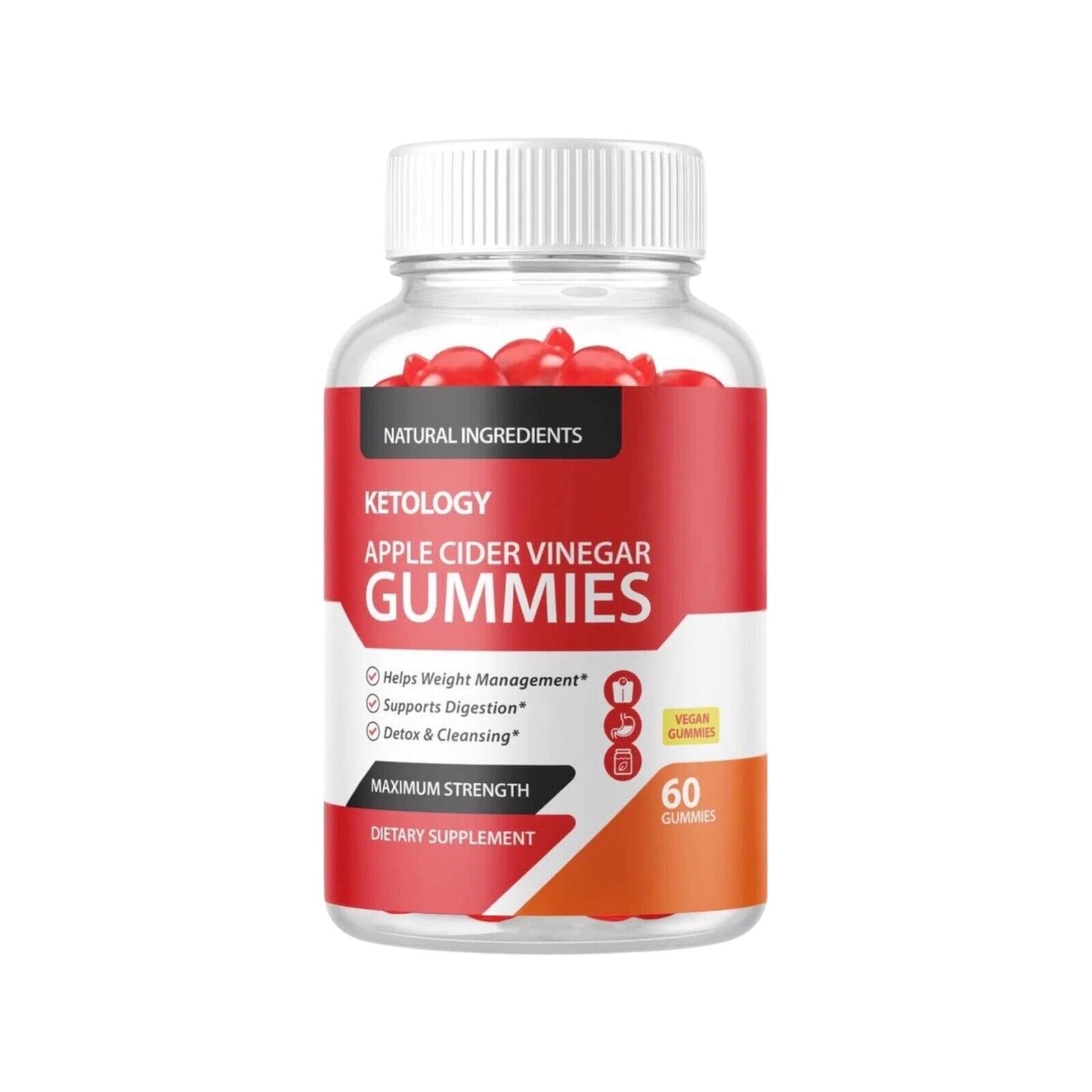 Ketology Keto ACV Gummies - Advanced Weight Loss, Vegan (60 Gummies)