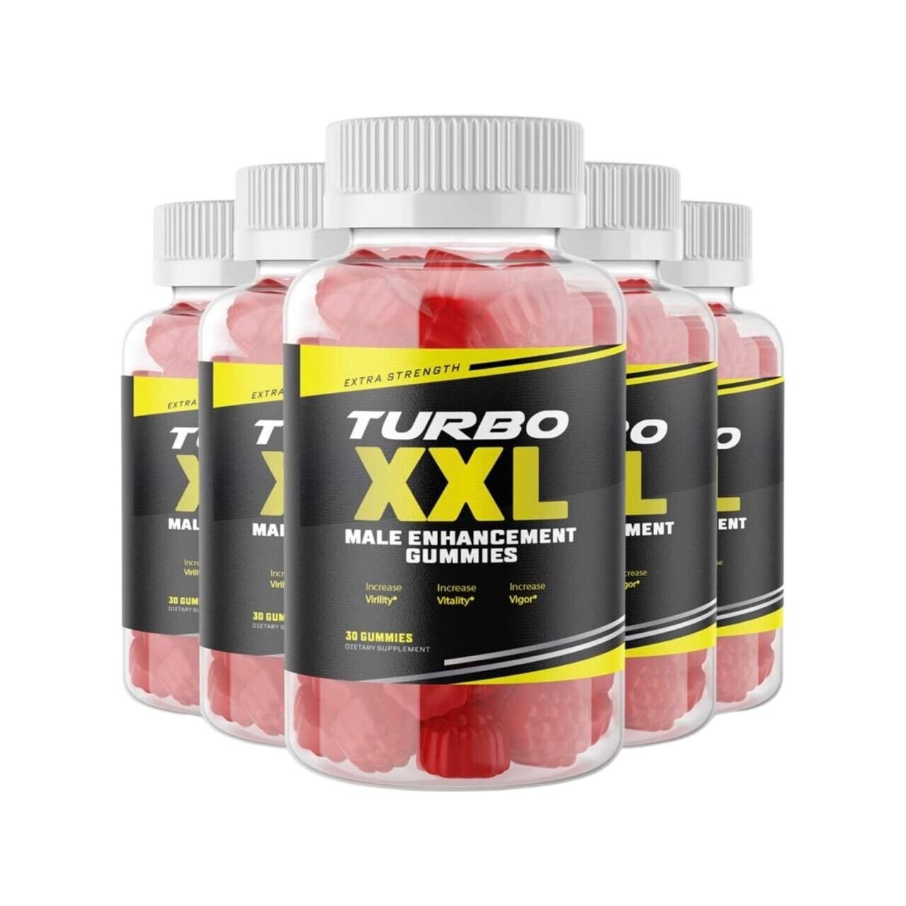 5-Pack TURBO XXL Men's Dietary Enhancement Gummies- 300 Gummies