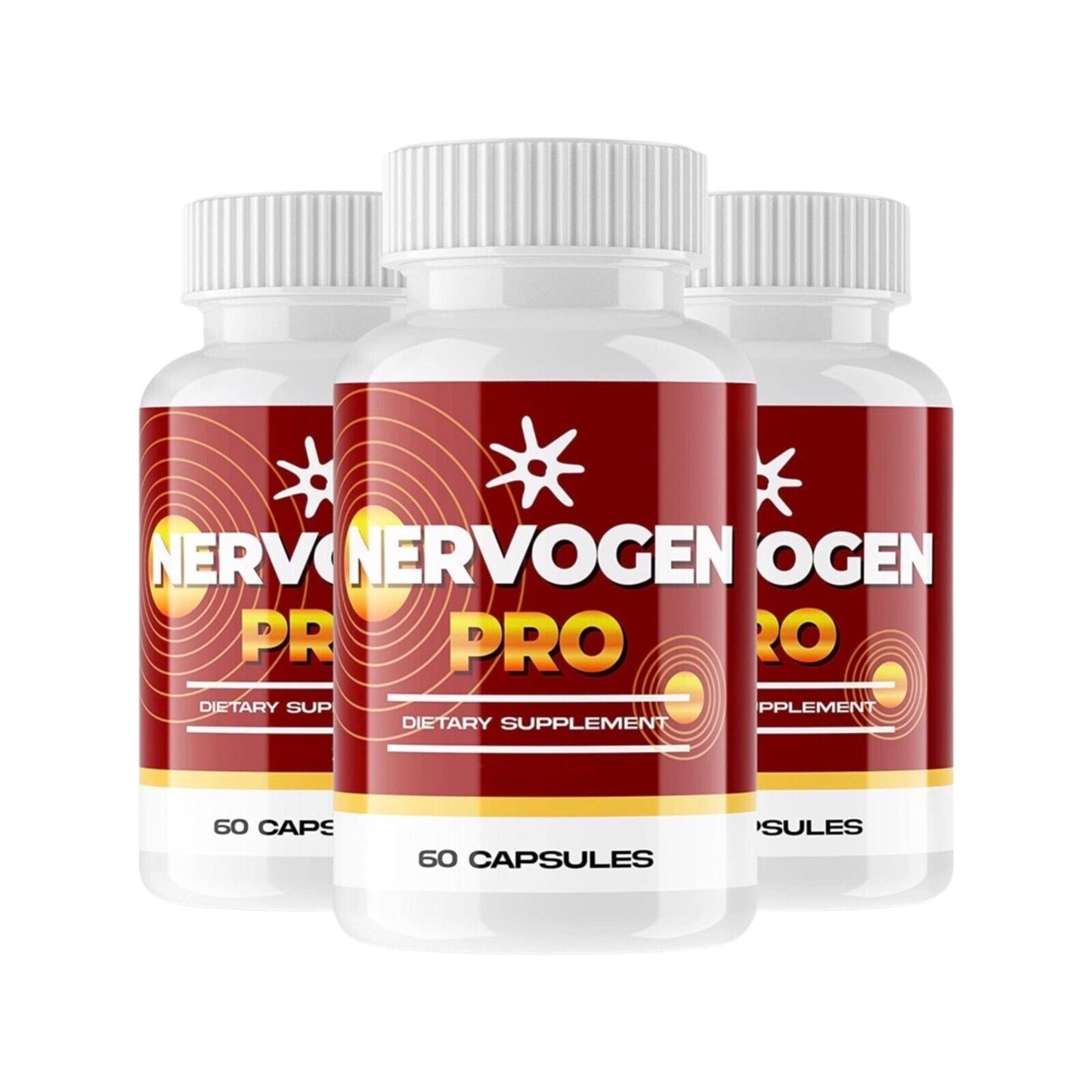 3-Pack Nervogen Pro Pills Formulated Nerve Pain Relief Supplement, 180 Capsules