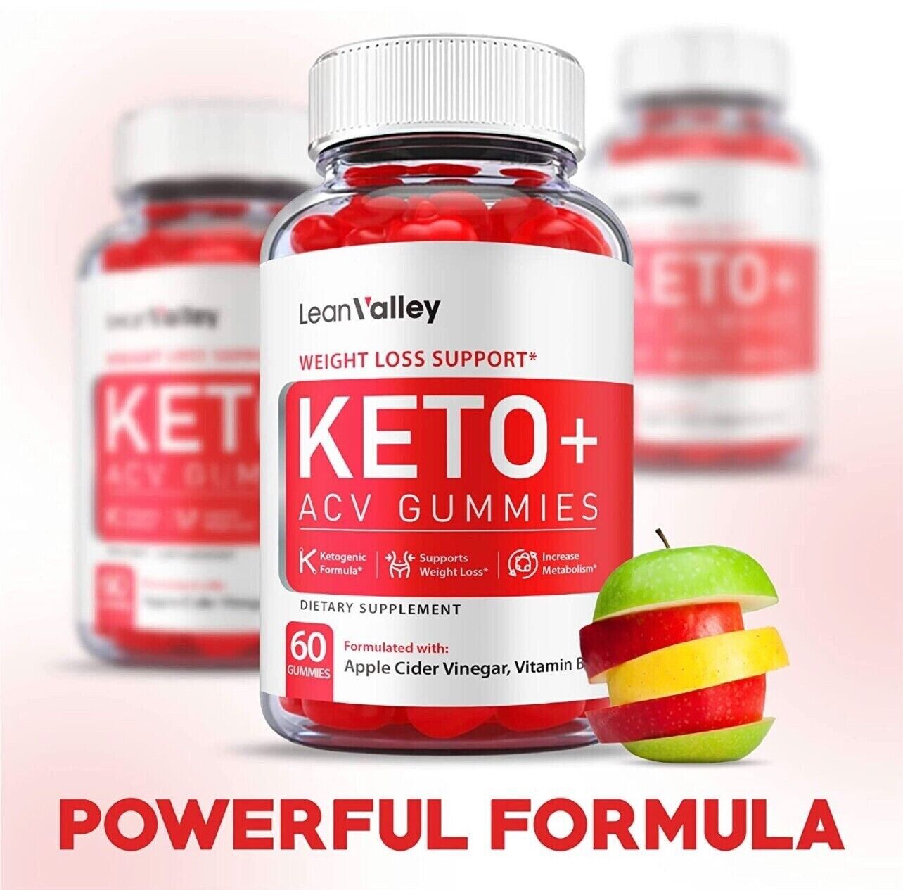 Lean Valley Keto ACV Gummies, Weight Loss, Vegan, Fat Burner-60 Gummies