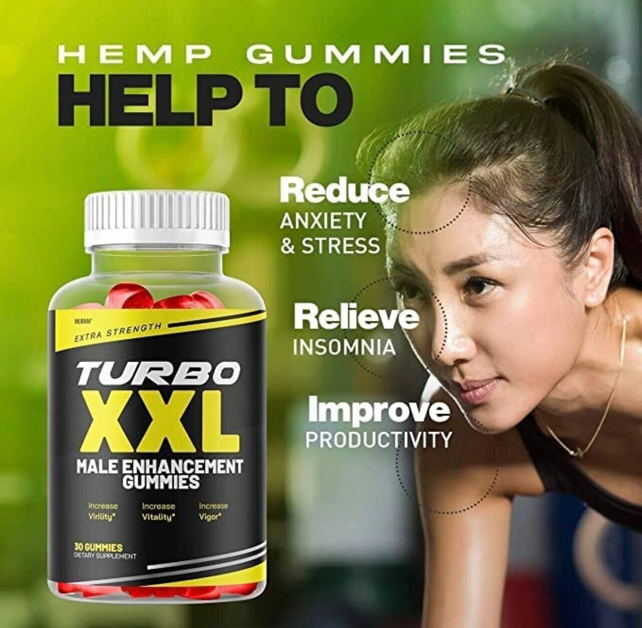 5-Pack TURBO XXL Men's Dietary Enhancement Gummies- 300 Gummies