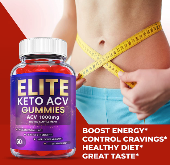 Elite Keto ACV Gummies, Vegan, Advanced Weight Loss (60 Gummies)