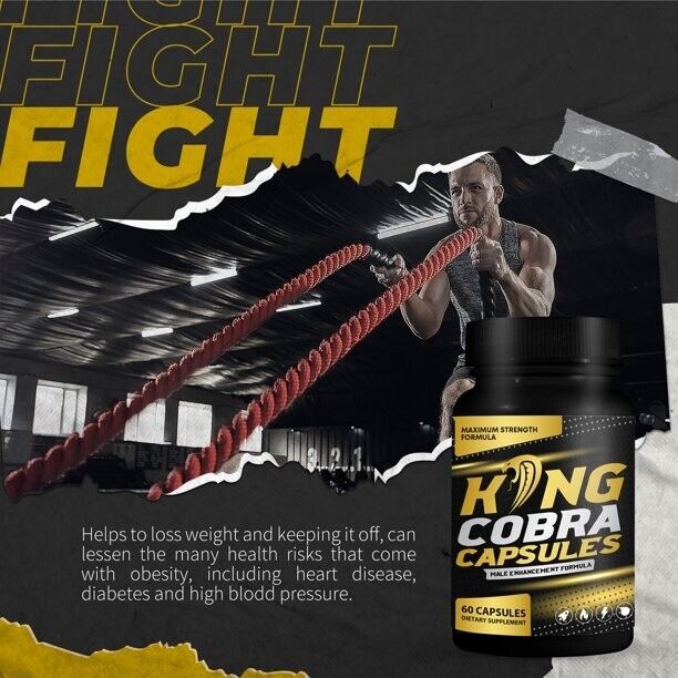 2-Pack King Cobra Capsules Extra Strength Formula Pills for Men-120 Capsules