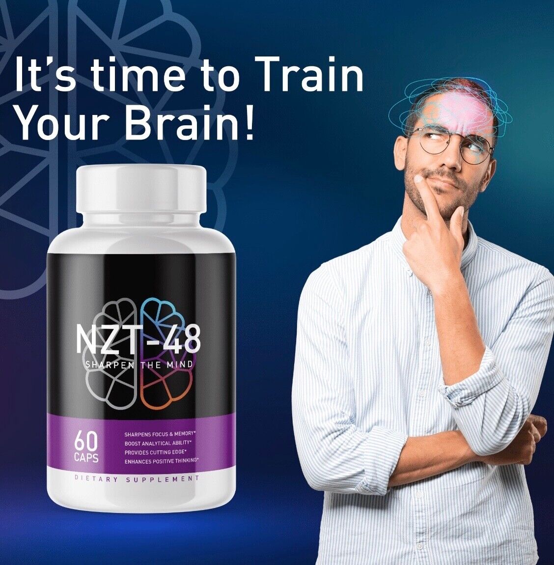 3-Pack NZT-48 Brain Booster, Focus, Memory, Function, Clarity- 180 Capsules