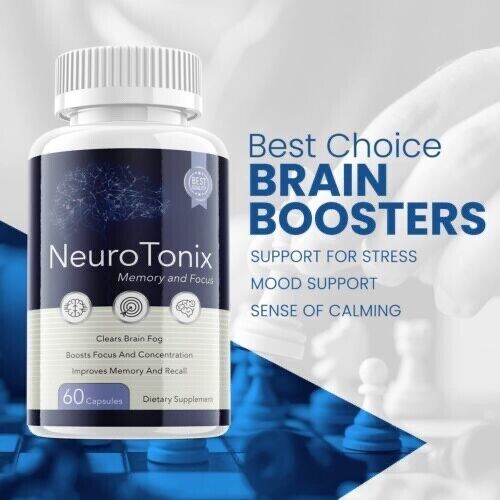 NeuroTonix Brain Booster, Focus, Neuro Tonix, Memory, Clarity-60 Capsules